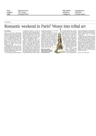 Pays : Royaume-Uni Périodicité : Hebdomadaire
Support : Country Life Diffusion : NC
Date : 19 août 2015 Catégorie : Presse écrite
 