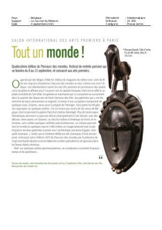 Pays : Espagne Périodicité : Quotidienne
Support : La Vanguardia Diffusion : 300 000
Date : 6 septembre 2015 Catégorie : Presse écrite
 