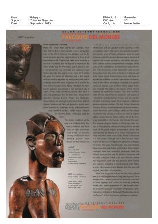 Pays : Etats-Unis Périodicité : Mensuelle
Support : The World of Interiors Diffusion : 58 008
Date : Septembre 2015 Catégorie : Presse écrite
 