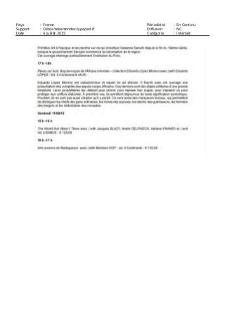 Pays : France Périodicité : En Continu
Support : Détoursdesmondes.typepad.fr Diffusion : NC
Date : 4 juillet 2015 Catégorie : Internet
 