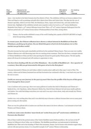 Pays : Royaume-Uni Périodicité : En Continu
Support : Blouinartinfo.com Diffusion : NC
Date : 19 août 2015 Catégorie : Internet
 