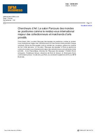 Pays : France Périodicité : En Continu
Support : Artkhade.com Diffusion : NC
Date : 4 septembre 2015 Catégorie : Internet
 