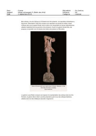 Pays : France Périodicité : En Continu
Support : Blogs.votreargent.fr (Robin des Arts) Diffusion : NC
Date : 4 septembre 2015 Catégorie : Internet
 