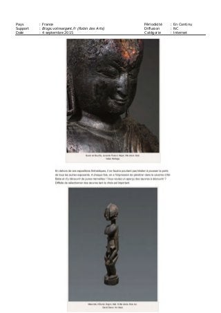 Pays : France Périodicité : En Continu
Support : Blogs.votreargent.fr (Robin des Arts) Diffusion : NC
Date : 4 septembre 2015 Catégorie : Internet
 