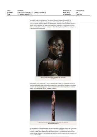 Pays : France Périodicité : En Continu
Support : Blogs.votreargent.fr (Robin des Arts) Diffusion : NC
Date : 4 septembre 2015 Catégorie : Internet
 