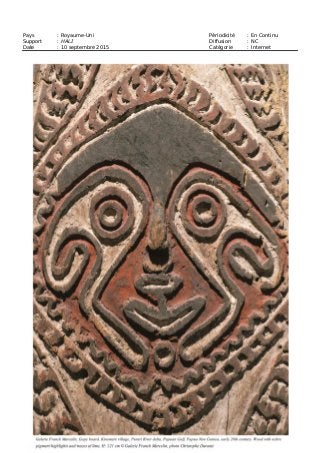 Pays : Royaume-Uni Périodicité : En Continu
Support : HALI Diffusion : NC
Date : 10 septembre 2015 Catégorie : Internet
 