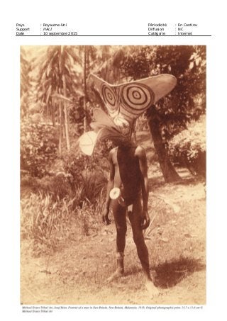 Pays : Royaume-Uni Périodicité : En Continu
Support : HALI Diffusion : NC
Date : 10 septembre 2015 Catégorie : Internet
 