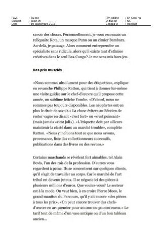 Pays : Suisse Périodicité : En Continu
Support : Bilan.ch Diffusion : NC
Date : 19 septembre 2015 Catégorie : Internet
 