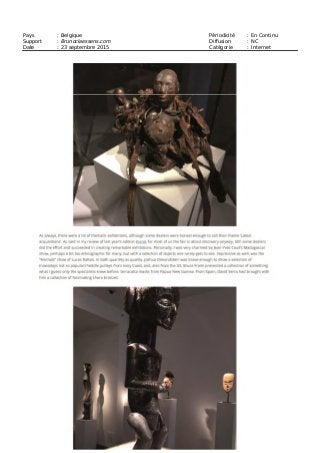 Pays : Belgique Périodicité : En Continu
Support : Brunoclaessens.com Diffusion : NC
Date : 23 septembre 2015 Catégorie : Internet
 