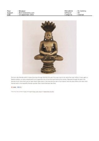 Pays : Belgique Périodicité : En Continu
Support : Brunoclaessens.com Diffusion : NC
Date : 23 septembre 2015 Catégorie : Internet
 