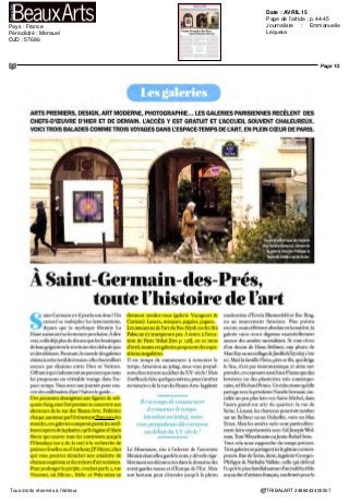 Date : 29/03/2015
Heure : 16:56:14
fr.artmediaagency.com
Pays : France
Dynamisme : 21
Page 2/2
Visualiser l'article
Tous droits réservés à l'éditeur TRIBALART 242649398
à l’immensité et à l’identité, s’interroge sur la façon de vivre en ville par le biais de médiums tels que l’art
vidéo. En ce qui concerne le monde aborigène, la dimension commerciale la plus respectable aujourd’hui
est celle qui passe par les coopératives. Ces dernières agissent comme des intermédiaires entre les
collectionneurs et les artistes. Ce sont elles qui rémunèrent les artistes et qui produisent les certificats
d’authenticité car il n’y a jamais d’achat direct. Certains artistes travaillent également pour des galeries de
référence mais d’autres sont parfois victimes d’intermédiaires peu scrupuleux appelés les carpetbaggers
— qui encouragent la production d’œuvres peintes à la hâte et amènent des artistes sans talent à copier
les œuvres appréciées.
Justement, quelle est la gamme de prix de votre stand sur Art Paris Art Fair ?
Sur ce stand, les œuvres s’échelonnent de 900 € à 32.000 €, pour une pièce qui est actuellement en réserve.
La gamme moyenne, cependant, tourne plutôt autour de 3.000 €, tandis que les sculptures sont accessibles
à partir de 8.000 €. En termes d’achat, je préconise toujours le coup de cœur. Il ne s’agit pas de chercher un
grand nom mais de ressentir réellement quelque chose face à une œuvre : j’essaie donc de faire en sorte
que les visiteurs rentrent dans la matière de l’œuvre et ressentent l’énergie qu’elle dégage. Il y a tout un
travail de défrichage à faire et cela me tient à cœur car bien souvent, les collectionneurs montrent à la fois
une envie et la conscience qu’ils ont du caractère très profond de ces œuvres, mais celles-ci ont quelque
chose d’impressionnant, par toutes les informations qu’elles recèlent.
Il semblerait que les œuvres que vous présentez aient rencontré un certain succès auprès des
collectionneurs.
En effet, nous avons vendu une vingtaine d’œuvres, nous sommes donc plus que satisfaits ! L’accrochage
du stand a été entièrement refait et à cette occasion nous avons déplacé une grande œuvre d’Abie Loy
Kemarre sur le côté extérieur. C’est l’une des œuvres qui a le plus retenu le regard des spectateurs, il fallait
donc canaliser les attroupements qui se forment devant et puis permettre aux autre œuvres de s’exprimer.
Quelles sont selon vous les particularités d’Art Paris par rapport aux autres foires ?
Avec le Grand Palais, Art Paris bénéficie sans conteste, d’un lieu magique. D’ailleurs, plus je regarde et plus
je m’aperçois que les œuvres exposées fonctionnent très bien avec la verrière, grâce aux réseaux de lignes !
Le choix des galeries y est très intéressant et moins confidentiel que sur d’autres foires auxquelles nous
participons, comme Art Élysées ou le Parcours des Mondes. Ici, beaucoup d’exposants sont des galeries
internationales et parmi elles, nous nous trouvons dans une position privilégiée puisque nous sommes, a
priori, la seule galerie spécialisée dans l’art aborigène contemporain. J’aime beaucoup Art Paris car c’est
une foire très conviviale où les gens regardent et se laissent aller, on peut vraiment leur parler. Cela permet
aussi d’apprendre ce qu’ils recherchent et sur quoi ils buttent parfois.
Assistons-nous en ce moment à un regain d’intérêt pour la spiritualité dans le monde de l’art
contemporain ?
Oui, j’en ai en tout cas la très nette impression. On perçoit comme une envie de retour à la Terre, c’est-à-
dire à l’essentiel. Le public en a sans doute assez de la violence et il y a cette prise de conscience selon
laquelle la spiritualité fait partie intégrante de ce retour aux racines. On s’aperçoit également qu’il y a une
envie de quelque chose de plus sensible et de plus tendre dans l’art. Cela fait partie des aspects les plus
perturbants de l’art aborigène, car avec une grande douceur, il a quelque chose de presque hypnotisant.
 