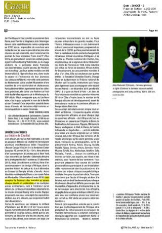 Date : 02 / 15 OCT 15
Pays : France
Périodicité : Bimensuel
Page de l'article : p.23
Journaliste : Marie Potard /
Éléonore Théry
Page 1/2
TRIBALART 8562345400508Tous droits réservés à l'éditeur
Marché de l'ArtFOIRE
Londres Un vent nouveau souffle sur PAD London
La 9e
édition du RAD dans la capitale anglaise renouvelle plus de 20% de ses exposants
LONDRES • Lt PAD, dans, sa ver-
sion anglaise, s'apprête a ouvrir
besportes a Berkeley Square, dans
le quartier de Maytair, du 14 au
18 octobre Toujours aussi eclei
tique, le salon cree par Patrick
Perrin en 2007, marie le design
et les arts decoratifs du XX' siecle,
le design contemporain et les arts
non européens tels que l'art tri
bal ou l'art asiatique ll fait aussi
la part belle a l'art moderne avec
en tout neuf exposants dans cette
discipline, comme la galerie De
Jonckheere, nouvelle enseigne,
Daniel Blau (Allemagne) ou
Roulant+Voena Cestroisgalènes
ont également un stand a friezt
Walters qui se tient nonInm de la
aux mêmes dates
A taille humaine, toujours aux
alentours d'une soixantaine d'ex
posants 6j cette annee, contre
Henri taurens, Femme aux Bras Levés,
1930, terre cuite colorée en rose, patine
naturelle Courtesy Univers tlu Bronze Pans
62 l'an passe , le salon
fait partie des manifesta
lions a taux de renouvel
lement assez important,
contrairement a Tefaf de
Maastricht ou au Parcours
des mondes Aussi, sur
l'ensemhle des partiel
pants la moitié étant
français - quatorze sont
nouveaux ou reviennent
après une ou plusieurs an
neesd'absence C'est le cas
d'YvesetVictorGastouou
dc la galène Pinto, special!
sec dans le design contem
poram Au registre des
nouveaux venus figurent
XavierEeckhout,qui rend
un hommage aux grands
sculpteurs animaliers du
XX' siecle, tels que Maael
Sandoz et Maximilien
RAD LONDON, du li» au
IS octobre llh-2Oh, Berke-
ley Square, Maytair, Londres,
w w w p a d - f a i r s c o m
Fiot ou Alexis Renard, spécialise
en art islamique et indien qui pre
sente l'exposition « La Belle et la
Bete» L'Universdu Bronzen'a pas
beaucoup hésite non plus «notre
souhait est défaire cinq a tix foires
par an. Or, cette annee n'est pas
uneanneedeBiennale Ignares est
un marche complètement différent
de celui de fans, et est particuhe
rement vuant », explique Alain
Kicharme,cofondateurdelagale
no Ayantparticipe a Masterpiece
en juin dernier a Londres, le
galenste mise sur une clientele
différente et complementaire au
PAD Quantauxabsents,François
Laffanour (galerie Downtown)
et Bernard Uulon, ont opte pour
rrieze Masters tette annee Du
cote du design et des arts décora
ufsduXXe
siecle,lestetesd'affiche
françaises pourla plupart sont
]acques Lacoste, Jousse hntrepnse
(qui montre entre autres un bu
reau Présidence de Prouve et une
table de 1966 dc Fernand), Pierre
Passebon et Pascal Cuisinier, qui
a sélectionne un assortiment de
pieces représentatives du travail
des nouveauxcréateurs françaisdu
début des annees 1950 dont une
banquettede Pierre Paulin
En design contemporain, les
galeries Carpenter;, Workshop,
Wettergren, Nilufar ou encore
DavidOillontrepondu présentes
Marie Potard
FOIRE
Bercyvillage Pierre Paulin, star des Puces du design
Le designer est mis cette année à l'honneur avant sa rétrospective au Centre Pompidou
PARIS • Fn 1999, Famés,
Jacobsen, Mouille ou Prouve
n'étaient pas encore dans les
pages de tous les magazines de de
coration et restaient peu connus
du grand public Fabien Bonillo
fait pourtant le pan de mettre ces
noms a l'honneur avec les Puces
du design il réunit une dizaine de
marchands le temps d'unejournee
et organise un evenement gratuit
et en plein air proposant a la vente
du mobilier design ongmal d'après
guerre La formule fonctionne ra
pidement, s'étend sur plusieurs
jours, demenage quai de la Loire,
puis a BercyVillage en 2011
Apres un pic de 70 exposants,
l'événement en réunit aujourd'hui
une cinquantaine - la crise est
passée par la -, majoritairement
des marchands provinciaux, maîs
aussi une quinzaine d'étrangers
Quelle que soit la gamme de prix,
d'une centaine a plusieurs milliers
d'euros, « L'optique reste lu même,
explique Fabien BomDo, acheterdes
piecesoriginales,dèbonnequalite
Cespiecespeuventetremoinschères
que des rééditions Ct si l'objet et
saforme restent primordiaux, ce
cote investissementjoue aussi ll
y a rarement de moins values sur
cespieces » Jean Yves Allemand,
fondateur de la galerie du XXe
a
Poitiers, met également en avant
leur qualite « A produit égal et
marque egale, entre un original
bien rénove et une réédition, pour
la qualite, iln'yapasphoto 'C'est
cette position queje défends depuis
unedizained'années »Lemobilier
d'après guerre constitue encore le
cœurdel'offreavecdescréationsdè
Panton, Eames, Saarinen, Mategot,
Prouve maîs les annees 1980
et 1990 sont de plus en plus re
présentées L'AnglaisNigelWells
(Zigzag modem, Londres) propose
dumobilierrared'EamesetNelson,
Pauline Boyer (Danish Design
Rezo, Champigny) une selection
Henn Laurens, Femme aux Bras Levés, 1930, terre cuite
colonee enrose,patine naturelle courte*uniras*sm» pam.
Scandinave, ll mondo del Vctro
des objets de créateurs italiens
La mode est représentée notam
mentparElodie Froc I usson etses
pieces Courreges ou Cardin « Le
publics'est élargi, nous accueillons
aussi bien lesgalènes qui viennent
acheteren avantpremiere, que les
collectionneurs et les amateurs »,
expliqueFabienBonillo
ApresAndrea Branzi ou Christian
Ghion, c'est Pierre Paulin qui est
a l'honneur
cette annee
Le designer
bénéficie d'une
actualitechar
gee edition
et vente par
V u i t t o n de
dix huit proto
types conçus
pour la societe
américaine
H e r rn a n
Miller dans
le cadre du offAc Design Miami
Basel, exposition a la galerie new
yorkaise Demisch Danant en
mai dernier, et ce, en attendant
la grande rétrospective organisée
par Ic Centre Pompidou au pnn
temps prochain « Impossible de
nepas connaître le nom de Paulin
a /afin de lannee '» s'amuse Jean
Yves Allemand, organisateur dt
l'exposition des Puces du design
« Pourtant, même s'il avait tra
vaille pour l'Ffysee et s'il a eu une
production pléthorique, personne
ne le connaissait a l'époque Les
desiqners n'étaient pas stanfies
comme aujourd'hui, de plus, son
editeur Artifort était installe a
Maastricht et ily avait peu de re
vendeursenfrance »Dansl'espace
qui lm est consacre, les amateurs
pourront acheter des pieces des
annees19SO,jusqu'auxdernieres
créations, des premieres editions,
des finitions rares ou des pieces
moins connues
Eléonore TTléry
PUCES DU DESIGN, du 8 au
ii octobre, Place des Vins de
France-Bercy Village, 75012 Pans,
le jeudi 8 octobre i*»h-i8h et
les g, 10 et li octobre ioh-i9h,
entree libre, oi 6l» 03 95 52,
www pucesdudesign.com
 