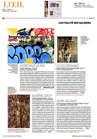 Date : N 740/2015
Pays : France
Périodicité : Mensuel
OJD : 41154
Page de l'article : p.106,108,110
Journaliste : Axelle Corty
Page 2/3
TRIBALART 7716394400502Tous droits réservés à l'éditeur
STATUE D'ANCETRE
FANG-MABÉA,
Cameroun, xixe
siècle,
bois et métal,
H. 57,5 cm, galerie
Bernard Dulon, Pans,
photo Hughes Dubois.
Cette statue a décroché
le troisième record
mondial (4,3 MC),
lors d'une vente aux
enchères parisienne
aumoisdejmn 2014
chez Sotheby's Elle a
appartenu au journaliste
et critique d'art Félix
Fénéon,undespremiers
amateurs d'art d'Afrique
et au grand marchand
parisien d'arts premiers
Jacques Kerchache
« J'admire la virtuosité
de son exécution
C'est I œuvre d'un
grand artiste »,
estime Bernard Dulon
marchand spécialiste
de la sculpture africaine
depuis trente ans
PIERRE DARTEVELLE, L'ARISTOCRATE DE L'ART AFRICAI.-,
Fils d'Edmond Dartevelle, conservateur au Musée royal d'Afrique centrale
de Tervuren, Pierre Dartevelle ouvre sa galerie en 1968 «Je fais partie,
comme le marchand français Jacques Kerchache, de la genération
qui a fait découvrir les objets du Nigeria sortis du pays pendant la guerre
civile » Au Parcours des mondes il expose dans les murs de la galerie
Loevenbruck, rue Jacques-Callot Outre un fétiche à clous et un masque
d'un metre de large du xixe
, raretés de la côte du Bas-Congo, il présente
la collection du réalisateur de dessins animés belge Picha, riche d'une
quarantaine de fétiches Mambila Lin evénement
VASUDHARA, NEPAL, xvie
siècle, bronze, H. 16,5 cm, Renaud
Montméat Arts d'Asie, Paris. Cette petite divinité féminine frappe
par la richesse de sa parure ll s agit de Vasudhara, bodhisattva de la
prospérité dans la religion bouddhiste Elle correspond à Lakshmi dans
le panthéon hindou C est au Népal, dans cette forme assise à six bras,
qu'elle connaît sa plus grande popularité ll est demande aux artistes
de représenter, de vêtir et de parer les divinités selon la mode de leur
temps « // nous est donc ici permis d'apprécier comment une princesse
népalaise était vêtue au xvie
siecle », souligne Renaud Montméat
OHARA KOSON
(1877-1945),
CORBEAU SUR
UNE BRANCHED
CERISIER, estampe
nishiki-e, vers 1900,
36,9 x 19,4 cm, galerie
Tanakaya, Paris
Dans le culte shinto
le corbeau représente
le messager des
dieux « Cette
représentation date
de l'ère Me/y/ période
de modernisation du
Japon durant laquelle
l'empereur, chef du
culte shinto retrouve
son pouvoir temporel
On peut interpréter
cette estompe comme
un rappel des principes
ancestraux de l'Empire
Lalunesymbolise
peut-être la nostalgie »,
déclare Tamio Ikeda
Le marchand presente
dans sa galerie,
fondée en 1998,
une soixantaine
d'estampes et de
livres illustrés datant
de 1800 a 1920.
 