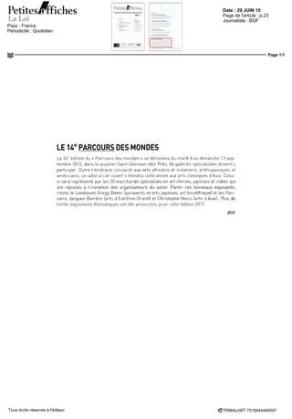 Volume 1 - La presse française
 