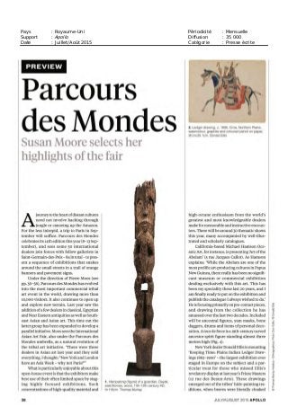 Pays : Suisse Périodicité : Trimestrielle
Support : Artpassions Diffusion : 15 000
Date : Juin-Juillet-Août 2015 Catégorie : Presse écrite
 