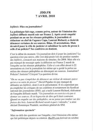 Revue de presse 07/04/2010