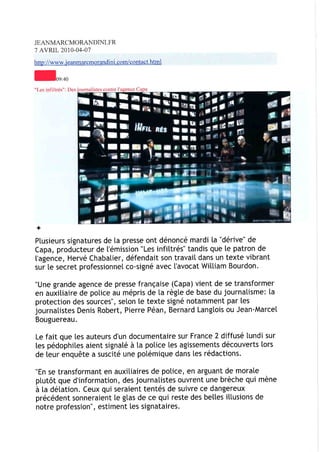 Revue de presse 07/04/2010