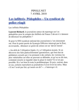 Revue de presse 07/04/2010