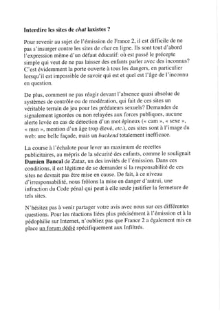 Revue de presse 07/04/2010