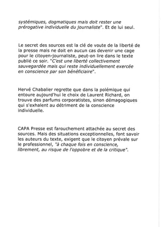 Revue de presse 07/04/2010