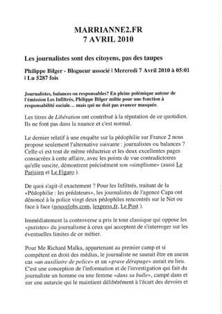Revue de presse 07/04/2010