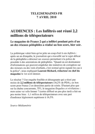 Revue de presse 07/04/2010