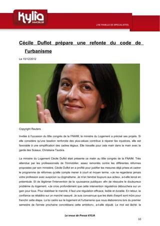 Cécile Duflot prépare une refonte du code de
     l'urbanisme
Le 10/12/2012




Copyright Reuters

Invitée à l'occasion du...