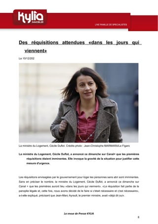 Des réquisitions attendues «dans les jours qui
     viennent»
Le 10/12/202




La ministre du Logement, Cécile Duflot. Cré...