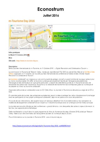 Econostrum
Juillet 2016
http://www.econostrum.info/agenda/m-Tourisme-Day-2016_ae406090.html
 