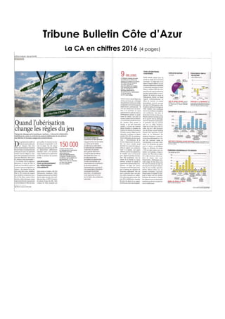 Tribune Bulletin Côte d’Azur
La CA en chiffres 2016 (4 pages)
 