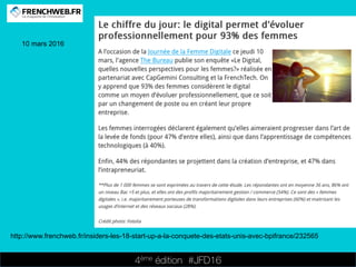 4ème édition 














#JFD16
10 mars 2016
http://www.frenchweb.fr/insiders-les-18-start-up-a-la-conquete-des-etats-unis-avec-bpifrance/232565
 