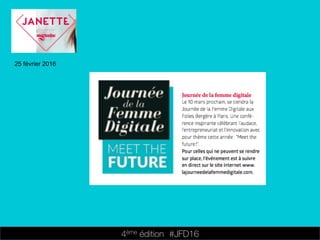 4ème édition 














#JFD16
25 février 2016
 