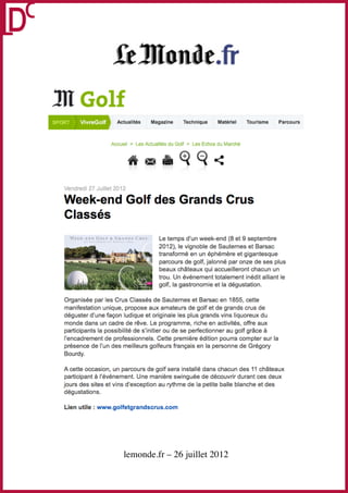 lemonde.fr – 26 juillet 2012
 