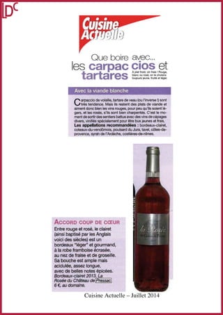 Cuisine Actuelle – Juillet 2014
 