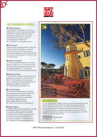 RVF HS Oenotourisme - Juin 2014
 