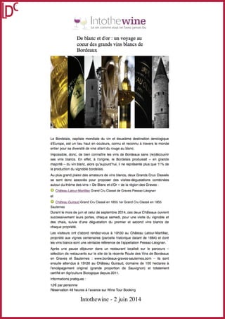 Intothewine - 2 juin 2014
 
