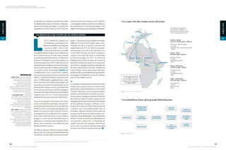 été pénalisée par l’absence d’autorité de tutelle,
de réglementation de la concurrence et de méca-
nismes de résolution des litiges. La situation est
cependant en train d’évoluer. En 2015, la Com-
mission africaine de l’aviation civile (CAFAC)
a été désignée comme autorité de surveillance ;
des mécanismes de résolution des litiges et des
règlesdeconcurrenceontmaintenantétéadoptés.
LES BÉNÉFICES D’UNE OUVERTURE DE L’ESPACE AÉRIEN
L
’IATA a décidé de s’appuyer sur
la modélisation statistique pour
illustrerlesbénéficeséconomiques
– pas assez visibles – liés à la mise
enœuvredelaDécision.Lemodèle
est capable d’estimer l’impact d’une amélioration
de la connectivité sur le trafic aérien existant
entre deux pays africains donnés. Les flux entre
douze pays4
d’Afrique ont ainsi été analysés. Les
résultats présentés par l’IATA démontrent très
clairementqu’unemeilleureconnectivitéaérienne
entrecespaysauraitdesconséquencesfavorables
sur le plan social et économique (FIGURE ).
L’établissement d’une connectivité complète
entre ces pays entraînerait ainsi une hausse du
PIB de 1,3 milliard de dollars et permettrait de
créer 155 000 emplois supplémentaires, entre
autres. Environ cinq millions de passagers, qui
aujourd’hui ne peuvent financièrement pas se
permettre de voyager en avion, pourraient dès
lors le faire, la concurrence entre les compagnies
aériennesentraînantunebaisseduprixdesbillets
comprise entre 25 à 35 %. À cela s’ajouteraient
évidemment des gains de temps substantiels.
Ainsi, les principaux intervenants du secteur
aérien et les décideurs politiques africains dis-
posent désormais de preuves incontestables des
bénéfices socio-économiques stratégiques que
génère un continent bien connecté. Dans le
prolongement de la publication de ce rapport,
treize chefs d’État africains se sont d’ailleurs
engagés à ce qu’il soit mis immédiatement en
application. Les ministres des transports de ces
pays se sont rencontrés et ont élaboré un plan
détaillé de mise en œuvre.
Par ailleurs, plusieurs initiatives positives, allant
dans le sens d’une plus grande libéralisation du
ciel africain, existent déjà et doivent être souli-
gnées. L’accord intervenu au début des années
2000 pour l’ouverture de l’espace aérien entre
l’Afrique du Sud et le Kenya a entraîné une
augmentation de 69 % du trafic de passagers.
L’autorisation accordée à des opérateurs low
cost de rallier l’Afrique du Sud et la Zambie a
conduit à une baisse des tarifs et a fait bondir
le trafic de passagers de 38 %. Les efforts de
l’Éthiopie pour mettre en place des accords de
libéralisation bilatéraux basés sur la réciprocité
ont fait de la compagnie aérienne nationale l’une
des plus importantes et des plus rentables de
toute l’Afrique. Sur les liaisons intra-africaines
bénéficiantdesaccordsbilatérauxlesplusétendus,
les passagers ont bénéficié à la fois de meilleurs
prix et d’un meilleur service.
Lesprincipesfondamentauxsontdésormaisbien
en place pour assurer la mise en œuvre d’une
plus grande connectivité aérienne à travers toute
l’Afrique. Mais pour cela, les pouvoirs publics
africains ne doivent plus se focaliser sur la pro-
tection de leur compagnie nationale et doivent
désormais envisager l’aviation comme un actif
stratégiqueplutôtquecommeundesinstruments
de leur politique étrangère. L’Afrique est sur
le point de récolter les fruits d’une période de
croissance tout à fait exceptionnelle ; pour la
prolonger, elle doit s’assurer que le secteur du
transport aérien vienne prendre une place cen-
trale dans son développement. Une connectivité
aérienne renforcée stimulerait indéniablement
son économie. Après tout, si l’humanité est
capable d’envoyer des passagers directement
sur la Lune, il ne devrait pas être impossible
de relier entre elles les nations africaines.
RÉFÉRENCES
AFRAA, 2014. Towards a single air
transport market for sustainable
development of the continent.
Disponible sur Internet :
http://www.afraa.org/index.php/
media-center/publications/
conferences/africa-wide-air-transport-
conference/493-towards-a-single-air-
transport-market-for-sustainable-
development-of-the-continent-
speech/file
InterVISTAS, 2014. Transforming
Intra-African Air Connectivity: The
Economic Benefits of Implementing
the Yamoussoukro Decision.
Disponible sur Internet :
https://www.iata.org/whatwedo/
Documents/economics/InterVISTAS_
AfricaLiberalisation_FinalReport_
July2014.pdf
OACI, 2006. European Experience
of Air Transport Liberalization. In The
Economic Benefits of Liberalising
Regional Air Transport: A Review of
Global Experience. ICAO Global
Symposium on Air Transport
liberalisation, Dubai, 18-19 septembre
2006. Disponible sur Internet :
http://www.icao.int/sustainability/
CaseStudies/StatesReplies/
EuropeLiberalization_En.pdf
4 Algérie, Angola, Égypte, Éthiopie, Ghana, Kenya, Namibie, Nigéria, Sénégal, Afrique du Sud, Tunisie et Ouganda.
8h30-6830km-704€
5h45-4143km
-363€
Addis-Abeba
(Ethiopie)
Nairobi
(Kenya)
Bangui
(Rép. centrafrique)
Abuja
(Nigeria)
Niamey
(Niger)
Bamako
(Mali)
Dakar
(Sénégal)
Casablanca
(Maroc)
Francfort
(Allemagne)
Londres
(Royaume-Uni)
Paris
(France)
N’ Djamena
(Tchad)
5h50-4213km-292€
Air Burkina / Royal Air Maroc
2 escales :
Dakar (15h50) ; Casablanca (12h50)
1 478 €
Simulations de voyages au
25 décembre 2014 pour un
aller simple au 22 janvier 2015,
avec un comparateur de prix.
Bamako - Bangui
1 jour et 17h40 de trajet - 3064 km
Ethiopian Airlines
1 escale :
Addis-Abeba (2h05)
372 €
Nairobi - Abuja
8h45 de trajet - 3453 km
Ethiopian Airlines
1 escale :
Addis-Abeba (14h10)
410 €
Niamey - N’Djamena
23h20 de trajet - 1413 km
Kenya Airways
1 escale :
Nairobi (4h10)
561 €
Dakar - Addis-Abeba
16h15 de trajet - 6142 km
Le carburant représente
environ 36 % des coûts
d’une compagnie aérienne.
En Afrique ils représentent
entre 45 % et 55 %.
10h25-4119km-
390€
Le casse-tête des trajets intra-africains
Source : Hors-Série Afrique, Le Monde, 2014
Les bénéfices d’une plus grande libéralisation
Source : InterVISTAS, 2014
Libéralisation
Augmentation
du traﬁc aérien
Nouvelles liaisons
et fréquences
supplémentaires
Temps de
trajets réduits
Baisse des prix
Essor du
tourisme
Développement
des échanges
commerciaux
Flux
d’investissement
étranger
Hausse de
la productivité
Croissance
économique
(PIB)
Création
d’emplois
1 9
S E C T E U R P R I V É  D É V E L O P P E M E N T
1 8
S E C T E U R P R I V É  D É V E L O P P E M E N T
ANALYSE
ANALYSE
À CIEL OUVERT – RECOMMANDATIONS POUR UNE
MEILLEURE CONNECTIVITÉ DU TRANSPORT AÉRIEN EN AFRIQUE
 