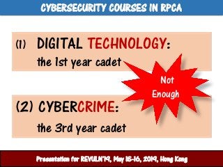 Chiawchan Chodhirat, Wongyos Keardsri - A Development of Cybersecurity Techniques and Law Enforcements for Royal Police Cadet Academy Slide 10