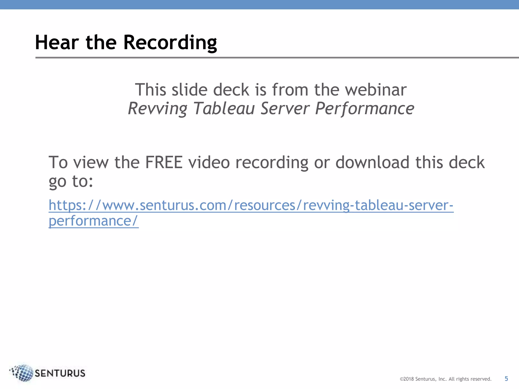 Revving Tableau Server Performance: Performance Degradation Causes and ...