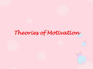 Theories of Motivation
 