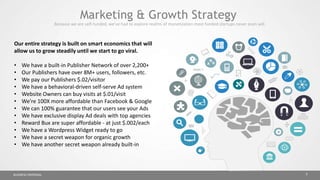 7
Marketing & Growth Strategy
Because we are self-funded, we've had to explore realms of monetization most funded startups...
