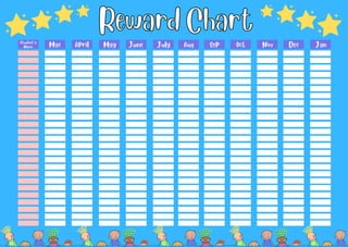 Reward Chart
Reward Chart
Student's
Name
Mac April May June July Aug Sep Oct Nov Dec Jan
 