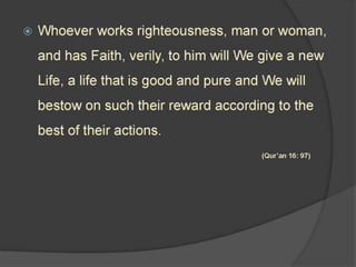 Reward for righteousness...