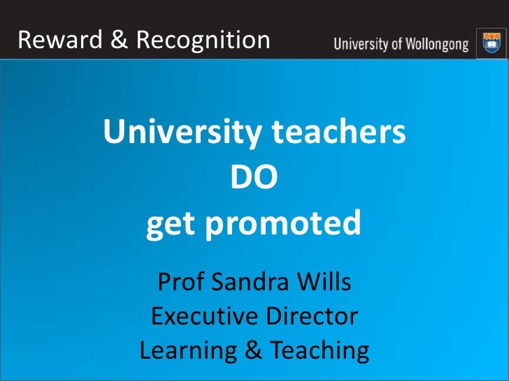 University Teachers Do Get Promotedreward Recognition University Teachers Do Get Promotedreward Recognition