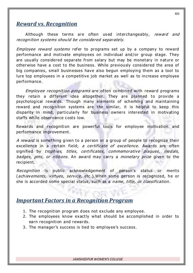 Rewards & recognition