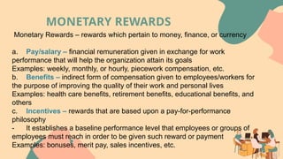 Monetary Rewards Example REWARD SYSTEM Q2 ORGANIZATION AND MANAGEMENT.pptx