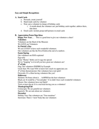 Our "Fun-derful" Volunteers (handout) | PDF