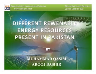 Renewable energy resources in Pakistan | PDF