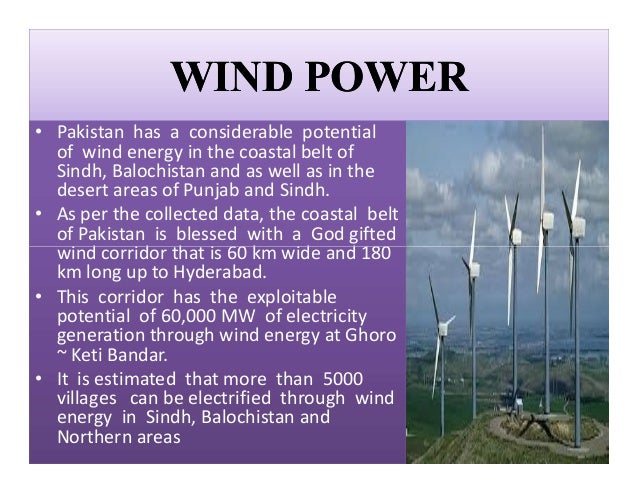 Renewable energy resources in Pakistan