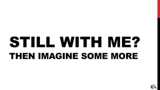STILL WITH ME?
THEN IMAGINE SOME MORE
 